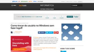 
                            6. Como trocar de usuário no Windows sem fazer logoff | Dicas ...