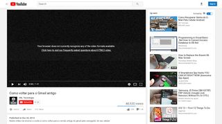 
                            1. Como voltar para o Gmail antigo - YouTube
