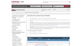 
                            4. Comodo One License Account Details, IT Managed Support Services ...