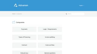 
                            9. Companies – Advanon Support