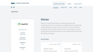 
                            9. Companies | Klaviyo - Summit Partners