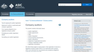 
                            2. Company auditors | ASIC - Australian Securities and Investments ...