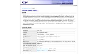 
                            7. Company : KDDI Deutschland GmbH