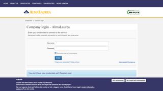 
                            9. Company login - AlmaLaurea