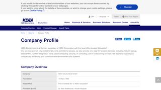 
                            1. Company Profile | KDDI Deutschland