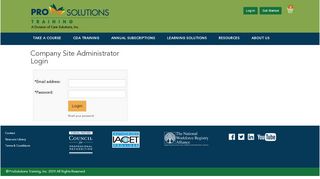 
                            2. Company Site Admin Login - ProSolutions Training