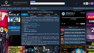 
                            4. Compare and Buy cd key for digital download Portal 2 - AllKeyShop.com