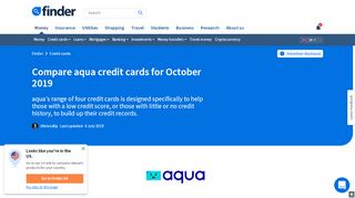 
                            6. Compare Aqua credit builder credit cards | August 2019 ...