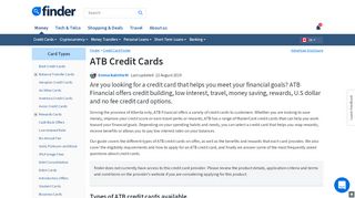 
                            6. Compare ATB Credit Cards for 2019 l finder Canada