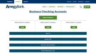 
                            1. Compare Business Checking Accounts | Amegy Bank of Texas