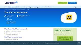 
                            8. Compare The AA car insurance quotes - Confused.com