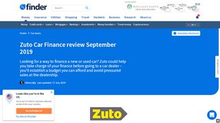 
                            7. Compare Zuto car finance review – August 2019 | finder UK