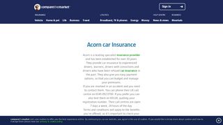 
                            3. comparethemarket.com - Acorn car Insurance