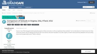 
                            5. Comparison of Schools in Virginia, UVa, VTech, VCU - Biology - The ...