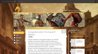 
                            6. Competition within The House of Batiatus | GURPS 4e ...