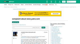 
                            4. complaint about www.yatra.com - Holiday Travel Forum - TripAdvisor