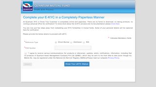 
                            4. Completely Paperless E-KYC :: Quantum Mutual Fund