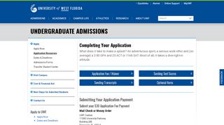 
                            6. Completing Your Application | University of West Florida