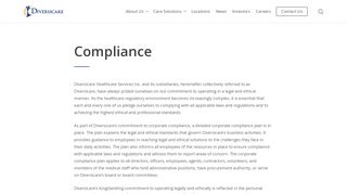 
                            2. Compliance - Diversicare