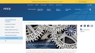 
                            8. Compliance Vendor Directory | FINRA.org
