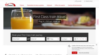 
                            3. Complimentary food and WiFi in First Class - Virgin Trains