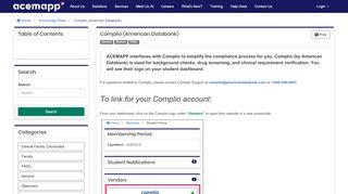 
                            11. Complio (American Databank) | ACEMAPP
