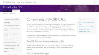 
                            6. Components of ArcGIS URLs—Portal for ArcGIS | ArcGIS Enterprise