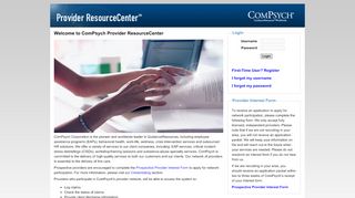 
                            1. ComPsych Corporation - Provider ResourceCenter - Login