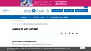 
                            4. Compte utilisateur | APHP