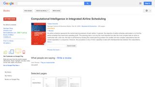 
                            8. Computational Intelligence in Integrated Airline Scheduling