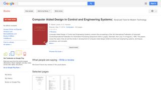 
                            6. Computer Aided Design in Control and Engineering Systems: Advanced ...