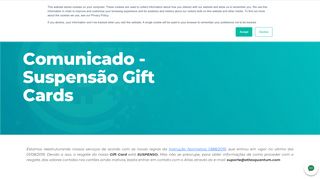 
                            2. Comunicado - Suspensão Gift Cards