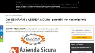 
                            8. Con EBINFORM e AZIENDA SICURA i patentini non …