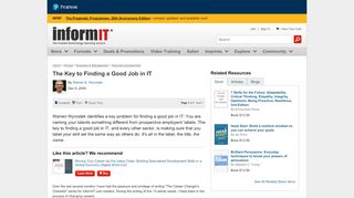 
                            5. Conclusion | The Key to Finding a Good Job in IT | InformIT