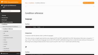 
                            8. Condition reference - docs.typo3.org