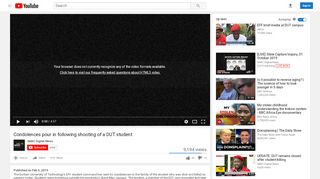
                            7. Condolences pour in following shooting of a DUT student - YouTube