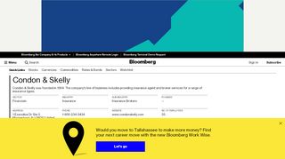 
                            7. Condon & Skelly - Company Profile and News - bloomberg.com