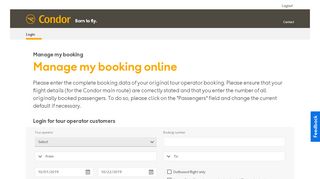 
                            7. Condor – My booking – Manage my booking