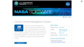
                            5. Conduit Content Management System - NASA's Software Catalog