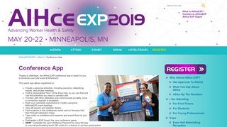 
                            4. Conference App - AIHce 2019