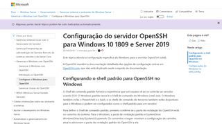 
                            7. Configuração do servidor OpenSSH para Windows | Microsoft Docs