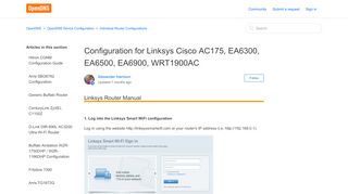 
                            3. Configuration for Linksys Cisco AC175, EA6300, EA6500 ...