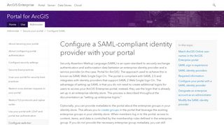 
                            10. Configure a SAML-compliant identity provider with your portal—Portal ...