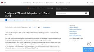 
                            1. Configure AEM Assets integration with Brand Portal - Adobe Help Center