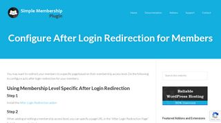 
                            2. Configure After Login Redirection for Members