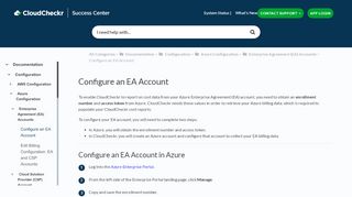 
                            7. Configure an EA Account - CloudCheckr Success Center