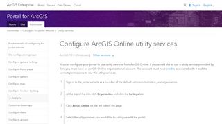 
                            3. Configure ArcGIS Online utility services—Portal for ArcGIS ...