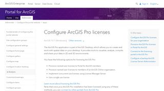 
                            2. Configure ArcGIS Pro licenses—Portal for ArcGIS (10.7 and 10.7.1 ...