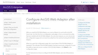 
                            3. Configure ArcGIS Web Adaptor after installation—ArcGIS Server ...