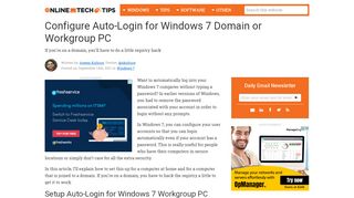 
                            6. Configure Auto-Login for Windows 7 Domain or Workgroup PC